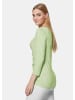 MADELEINE Shirt mit 3/4-Ärmeln und U-Boot-Ausschnitt in sorbetgrün / melange