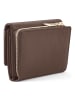 Lazarotti Bologna Leather XL Geldbörse mit Zip-Around Fach Leder 14 cm taupe