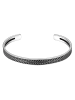 True Rebels Armband aus Edelstahl in silber/schwarz