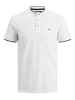 Jack & Jones Polo T-Shirt Pique Kurzarm Basic Hemd JJEPAULOS in Weiß
