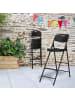 relaxdays 2 x Barhocker in Schwarz - (B)44,5 x (H)118 x (T)82 cm
