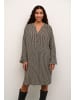 Kaffe Kleid KAamber Oversize fit in Black_White Wavy Print