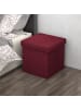 Intirilife Faltbare Sitzhocker 38x38x38 cm in KIRSCH ROT