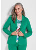 GOLDNER Kurzgröße:  Blazer Damen elegante Jacke aus Stretchjersey in grün