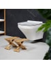 relaxdays 2-tlg. Toilettenhocker in Natur - (B)12 x (H)23 x (T)31 cm