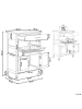 Beliani Servierwagen LUGO in Schwarz/Braun - (W) 58 x (H) 90 x (L) 40 cm