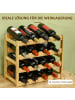 HOMCOM Weinregal-43L x 23,5B x 38H cm-Naturholz