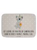 Mr. & Mrs. Panda Badezimmermatte Koala Geschenk mit Spruch in Grau Pastell