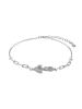 Adeliás Damen Armband aus 925 Silber 17+3 cm in silber