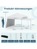 COSTWAY Pavillon 3 x 4 m in Weiß