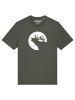 wat? Apparel T-Shirt Röhrender Hirsch in Khaki
