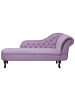 Beliani Chaiselongue NIMES in Violett/Schwarz - (W) 169 x (H) 79 x (L) 65 cm