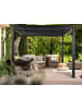 Beliani Garten-Pergola FORNOLI in Schwarz - (W) 296 x (H) 225 x (L) 296 cm