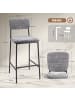 HOMCOM Barhocker-48L x 45,5B x 101H cm-Grau