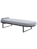 Beliani Gartenliege RONCOLO in Grau/Schwarz - (W) 128 x (H) 40 x (L) 70 cm