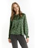 IZIA Damen Bluse in Grün Mehrfarbig