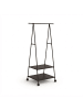 relaxdays Kleiderständer in Schwarz - (B)55 x (H)160 x (T)42 cm