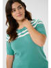KAFFE curve Strickpullover KClizzy Regular fit in Teal/Chalk Half Stripe
