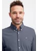 FQ1924 Langarmhemd FQSteven piqu√© knitted LS shirt 21900613 Basic Hemd aus Pikee in Dunkelblau