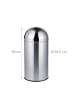 relaxdays Mülleimer in Silber - 35 l