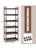 COSTWAY Bücherregal 6 Ebenen 69 x 34 x 177 cm in Braun