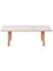 Beliani Couchtisch WALKER in Braun/Weiß - (W) 70 x (H) 40 x (L) 120 cm
