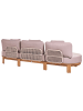 Beliani 10-tlg Gartensofa ARZELLO in Braun/Beige