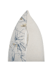 Beliani 2er-Set Dekokissen ARBOR in Beige/Silber/Blau