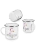 Mr. & Mrs. Panda Emaille Tasse Die Freude an der Kreativität ent... in Weiß