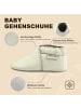 Bemesu  Krabbelschuhe aus Leder elastischer Einstieg ohne Schnürung Einfarbig Weiß