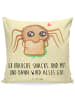 Mr. & Mrs. Panda Kopfkissen Spinne Agathe Sandwich mit Spruch in Gelb Pastell