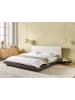Beliani Doppelbett ZEN in Braun/Weiß - (W) 308 x (H) 86 x (L) 229 cm