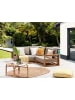 Beliani Gartensofa TIMOR in Braun/Grau/Beige - (W) 167 x (H) 72 x (L) 167 cm