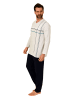 NORMANN Schlafanzug langarm Pyjama - 84609 in grau