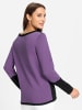 WITT WEIDEN Langarm-Pullover in lila-schwarz-gemustert