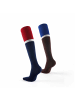 MUNADUNA 3er-Pack lange Farbblock Socken in Blau
