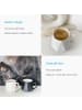 Intirilife Kaffee Tee Tasse in Feinschliff Optik 350 ml Becher mit Henkel in 1x Weiß