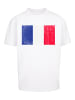 F4NT4STIC T-Shirt France Frankreich Flagge distressed in weiß