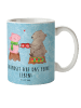 Mr. & Mrs. Panda Kaffeetasse Glühschwein Sause mit Spruch in Eisblau