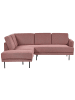 Beliani Ecksofa BREDA in Rosa/Schwarz - (W) 210 x (H) 125 x (L) 200 cm