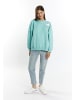myMo Damen Sweatshirt Mit Applikation in Aqua