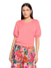 Vera Mont Halbarm-Shirt mit Rundhalsausschnitt in Peach Lime