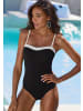 LASCANA Badeanzug in schwarz-creme