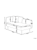 Beliani Chaiselongue CHEVANNES Gelb/Schwarz - (W) 138 x (H) 74 x (L) 77 cm linksseitig