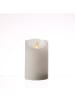 MARELIDA LED Kerze Twinkle Echtwachs bewegte Flamme D: 7,5cm H: 12,5cm in weiß