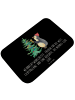 Mr. & Mrs. Panda Badteppich Pinguin Weihnachtsbaum mit Spruch in Schwarz