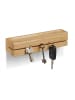 relaxdays Schlüsselbrett in Natur - (B)29,5 x (H)4,5 x (T)6 cm