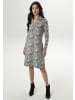 Aniston SELECTED Jerseykleid in schwarz-offwhite