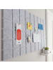 relaxdays 12 x Filzpinnwand in Grau - (B)30 x (H)30 x (T)0,9 cm