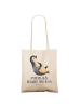 Mr. & Mrs. Panda Shopping Tasche Pinguin Lachen mit Spruch in Creme